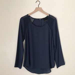 Harlowe & Graham Scoop Neck Long Sleeve Blouse M